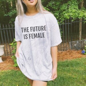 The Future Is Female Tie dyed Spring Top Shirt